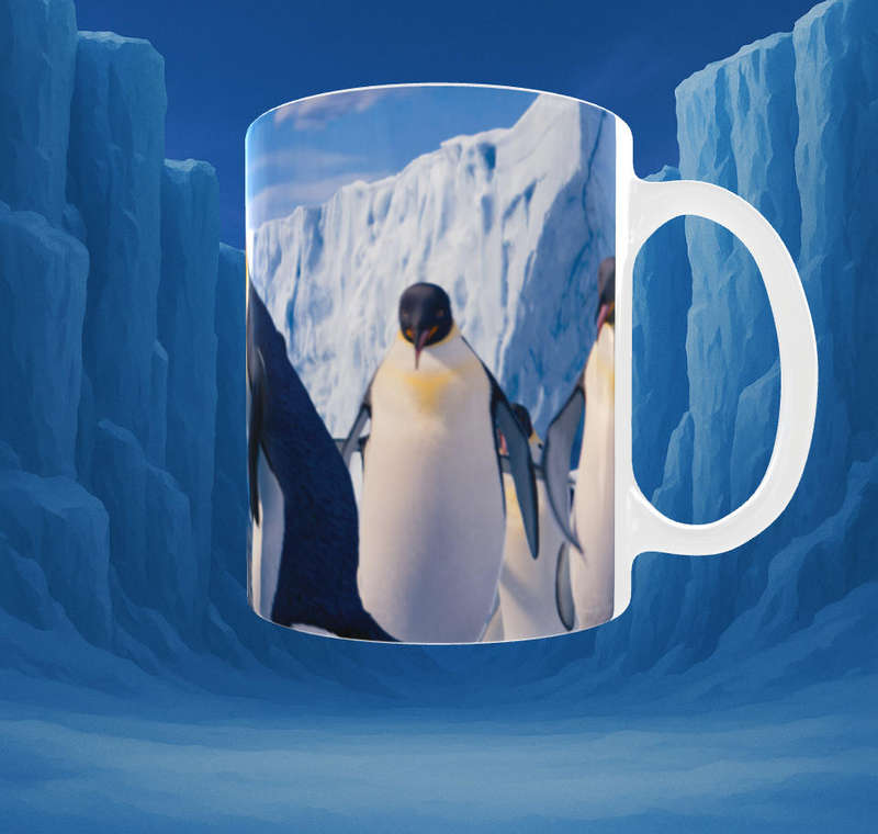 Happy Feet Dancing Penguin Mug  11oz Full Wrap Sublimation