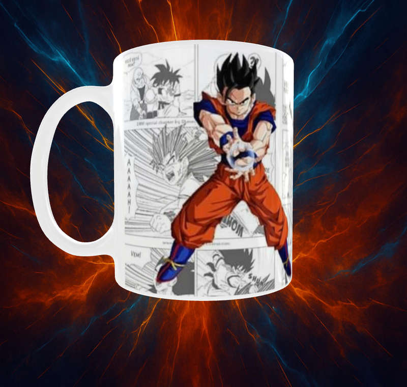 Gohan Dragon Ball Z Manga Style Mug  Anime Full Wrap 11oz | Mojo Prints
