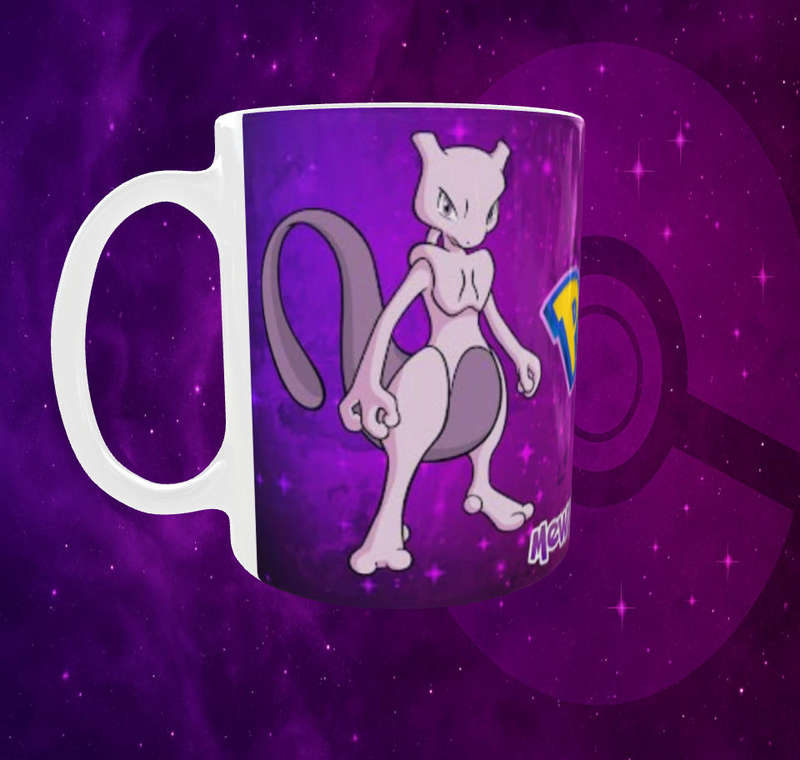  Mewtwo & Mew Pokémon GO Mug 11oz Ceramic Mug  Sublimated Wrap Design