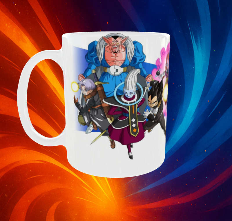 Dragon Ball Z Super Saiyan Mug  Full Cast Battle Wrap | Goku, Vegeta, Trunks & More