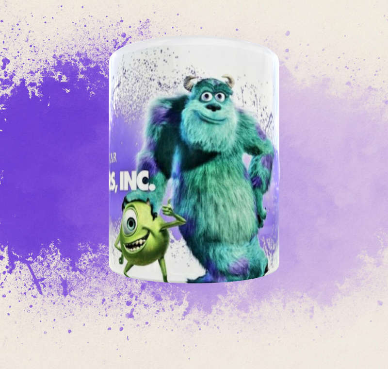 Monsters Inc Coffee Mug  Sulley & Mike Design  11oz Ceramic Mug  Disney Pixar Cup for Kids & Adul