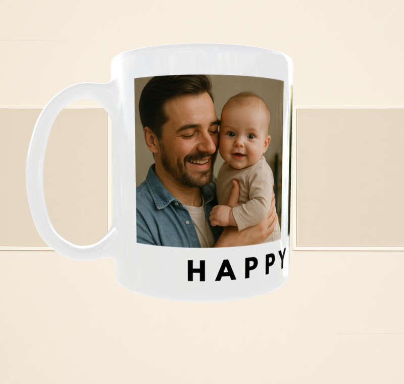 Happy Father's Day Mug  Personalized Photo Gift | Best Dad Ever Custom Coffee Cup