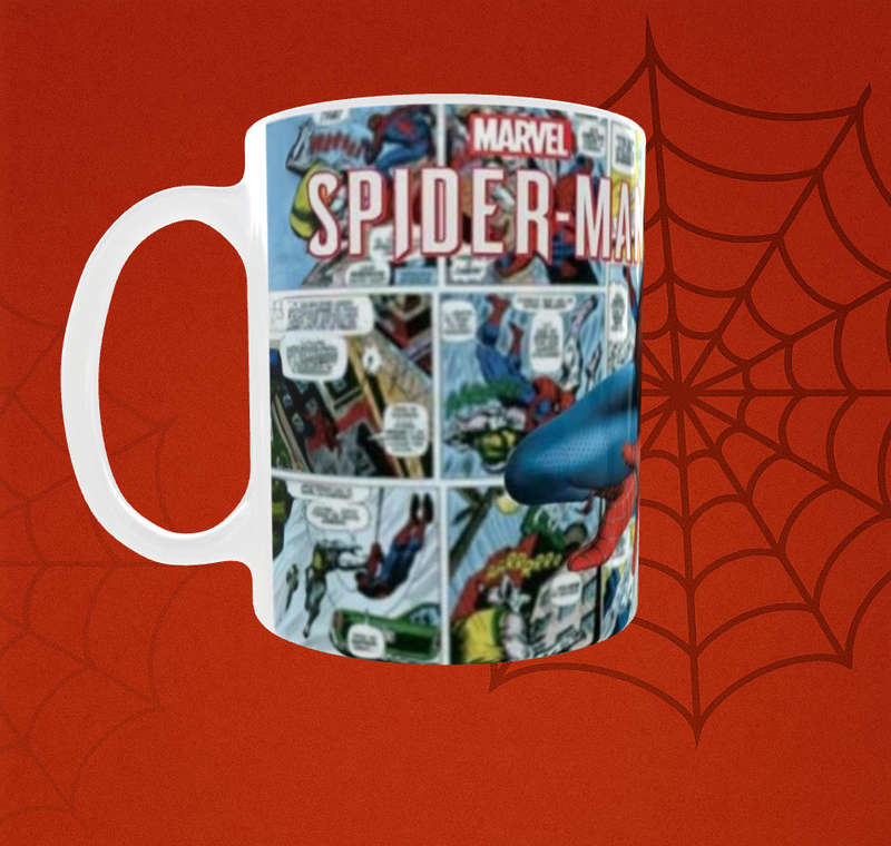  Spider-Man Comic Panel Mug  Full Colour Action Wrap (11oz)