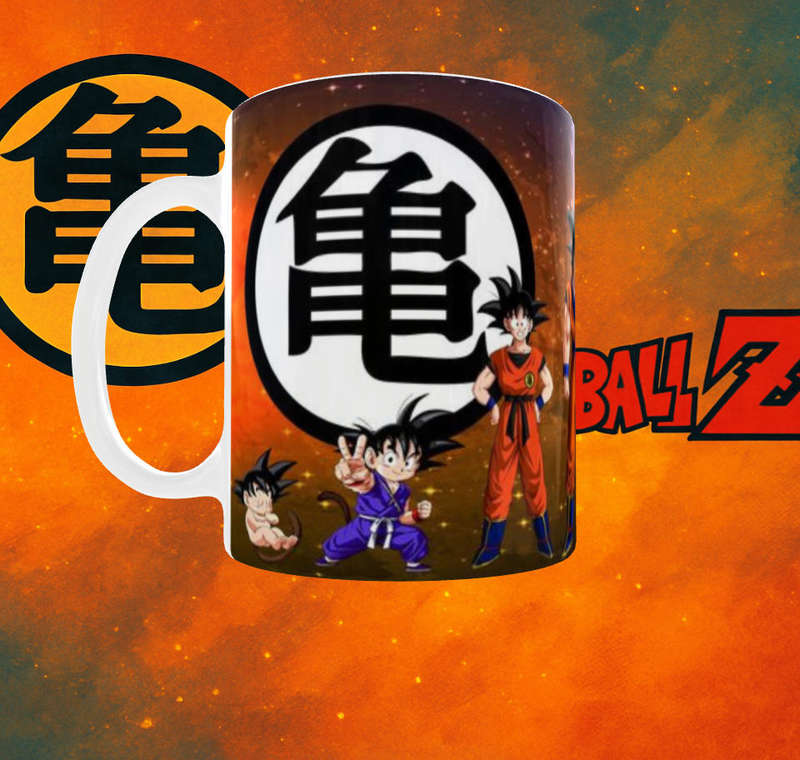 Dragon Ball Z Goku Evolution Mug  Full Wrap Design | Anime Gift | DBZ Mug Collectible | Mojo Prints