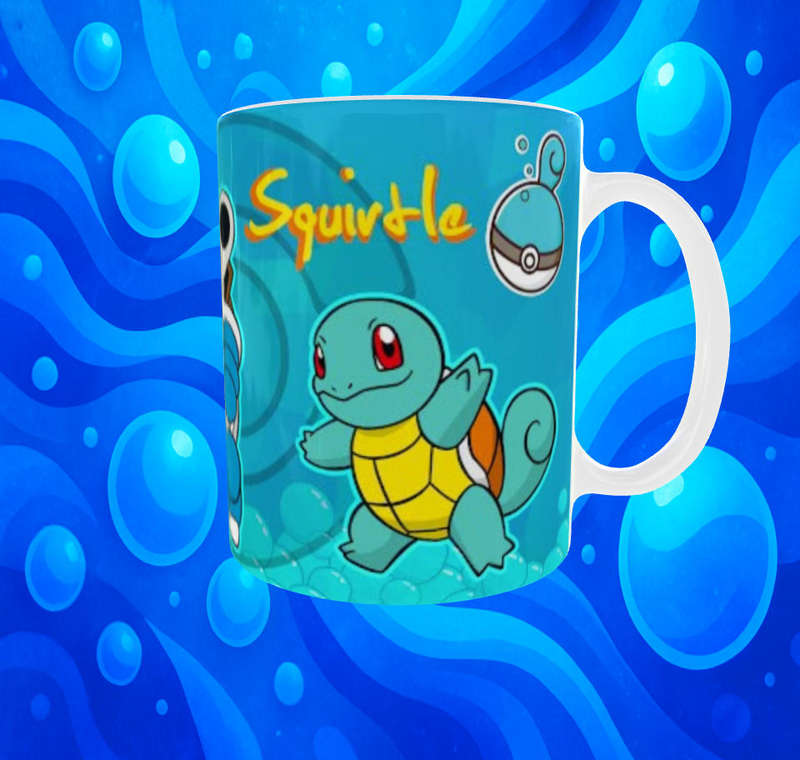  Pokémon GO Water Squad Mug  Squirtle, Wartortle & Blastoise Design