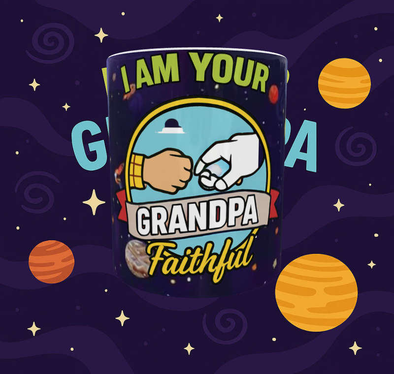 Toy Story Grandpa Mug | Buzz & Woody Space Design | Gift For Grandad
