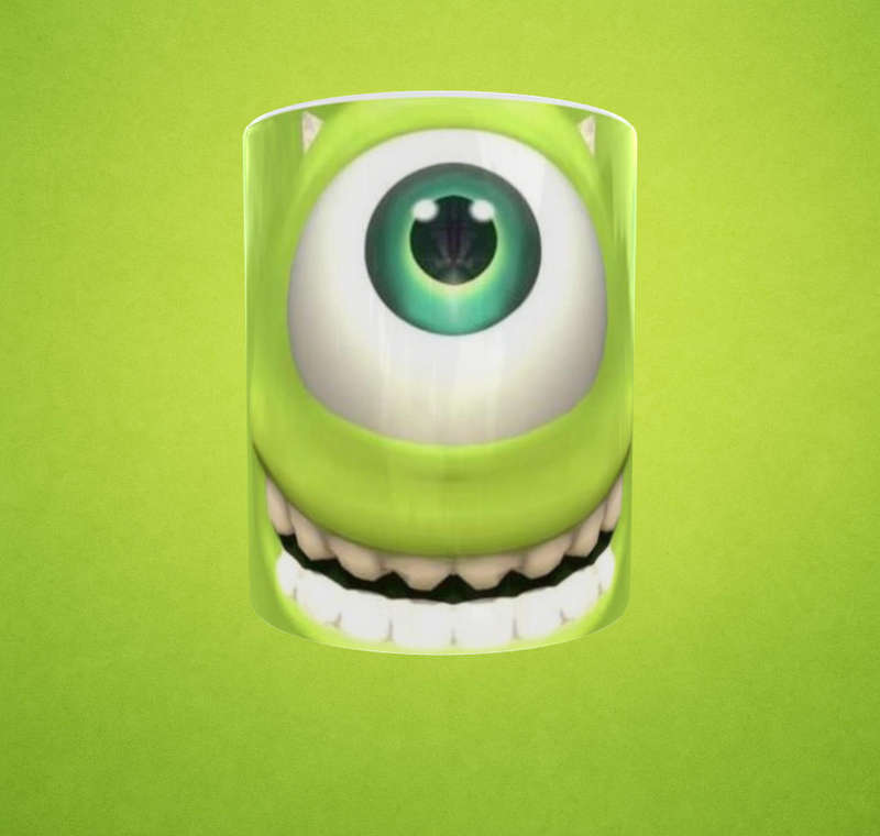  Monsters Inc Mike Wazowski Sketch Mug  11oz Green Ceramic Cup