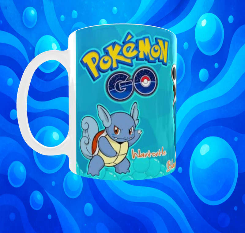  Pokémon GO Water Squad Mug  Squirtle, Wartortle & Blastoise Design