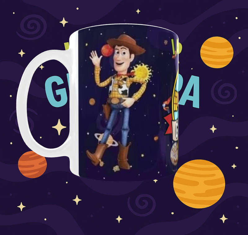 Toy Story Grandpa Mug | Buzz & Woody Space Design | Gift For Grandad