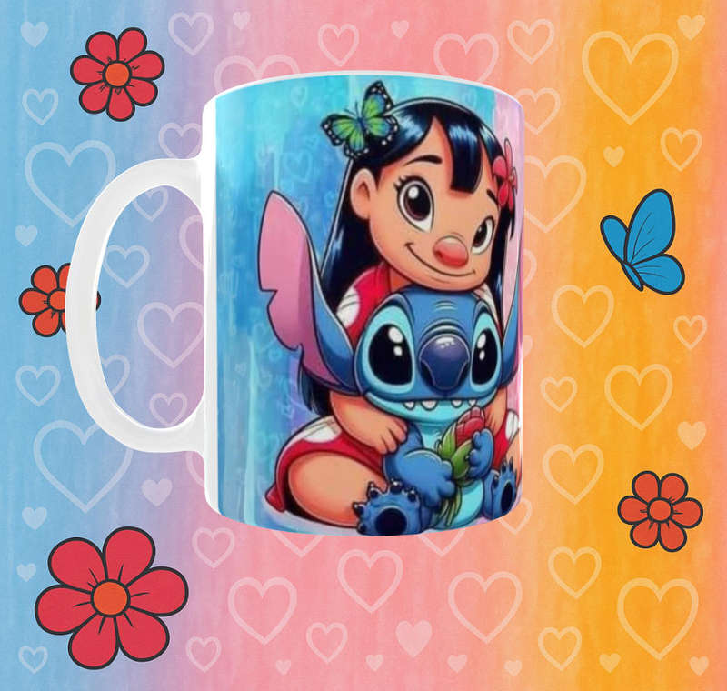  Lilo & Stitch Love Mug  I Love You Very Much  11oz Ceramic Sublimation Mug