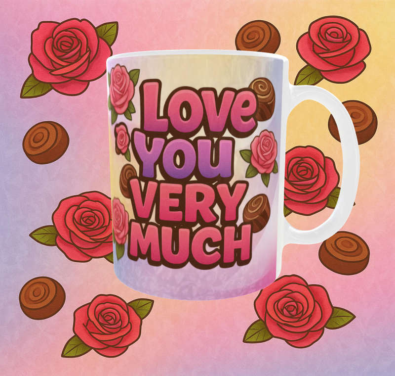 Lilo & Stitch Love Mug  Love You Very Much  Cute Couple Gift Mug for Valentines,