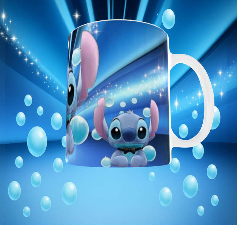  Lilo & Stitch Love Bubbles Mug  Cute Blue Valentine Gift for Her or Him 