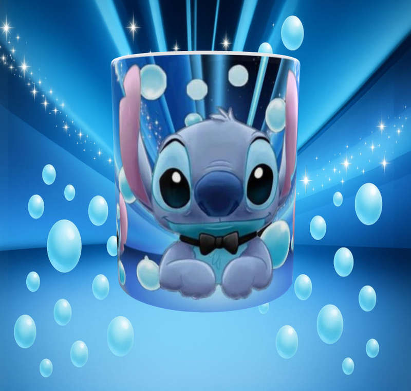  Lilo & Stitch Love Bubbles Mug  Cute Blue Valentine Gift for Her or Him 