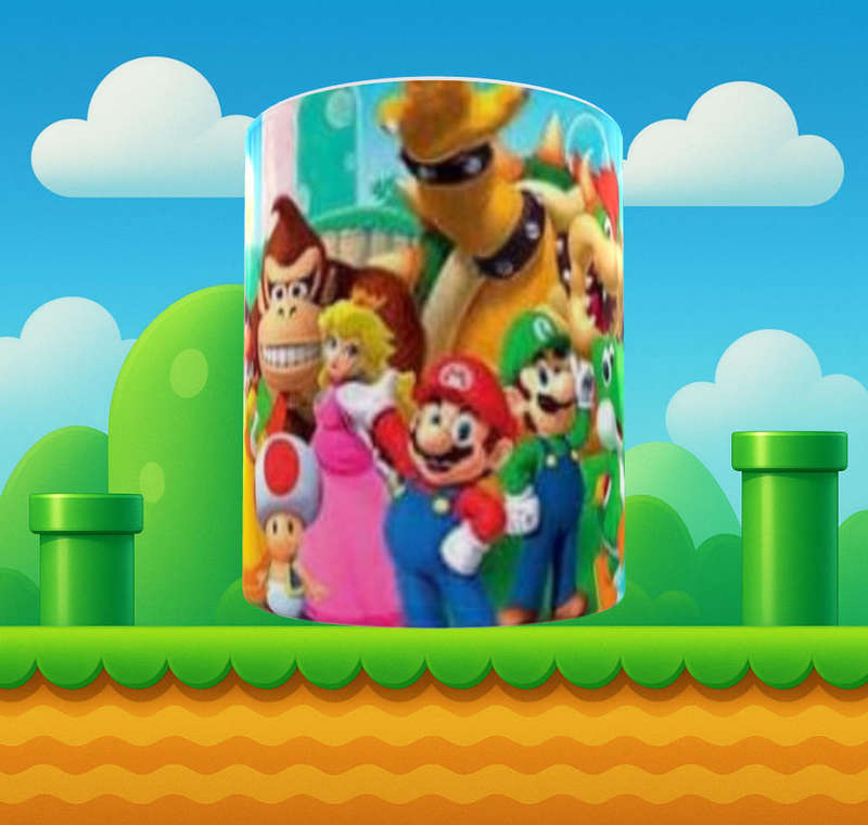 Yoshi Super Mario Mug - Colourful 11oz Ceramic Gift for Gamers | Mojo Prints