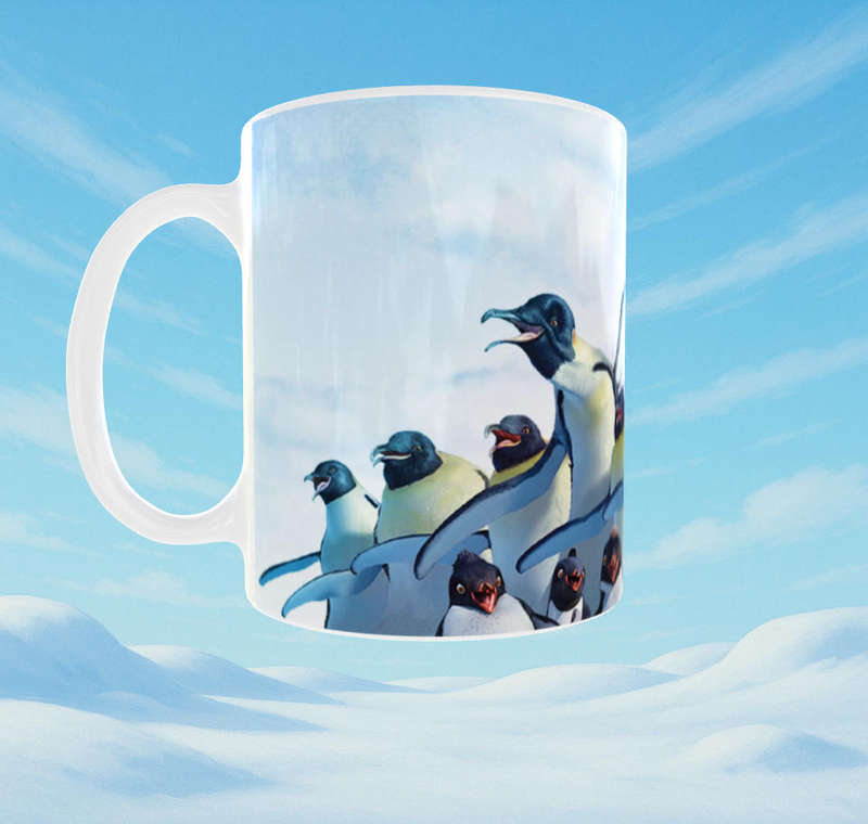 Happy Feet Penguin Mug  Adorable Dancing Penguins  Perfect Gift for Kids & Movie Lovers