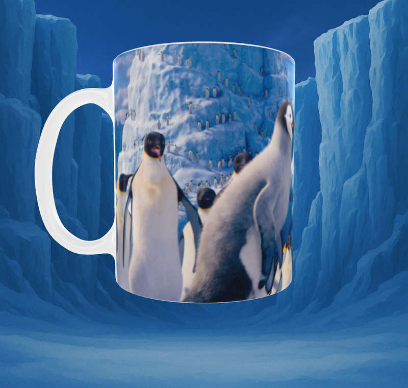 Happy Feet Dancing Penguin Mug  11oz Full Wrap Sublimation