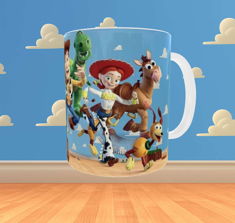 Toy Story Mug - Buzz Lightyear, Woody & Friends  Fun 11oz Coffee Cup for Disney Fans