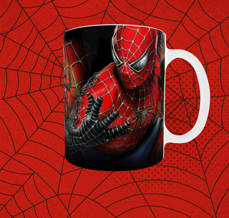 Spiderman Action Web Crawl Mug  11oz Ceramic Kids Gift