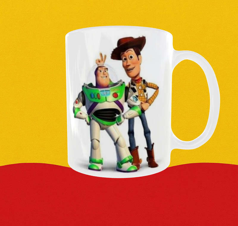 Toy Story Buzz & Woody Mug  To Infinity & Peace Pose! | 11oz Sublimation Cup