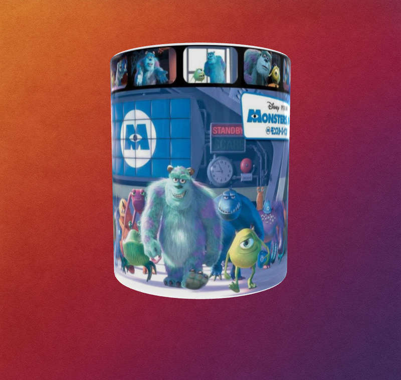 Monsters Inc Mug | 11oz Ceramic Mug with Sulley, Mike & Boo | Colourful Kids Gift by Mojo Prints