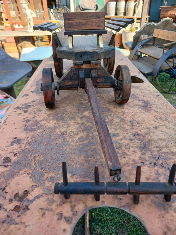 Vintage buck wagon wood