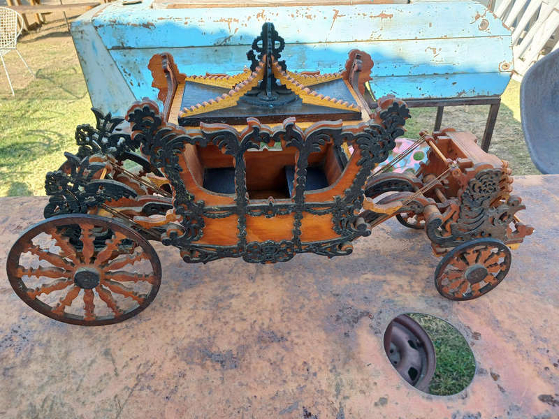 Vintage Handmade Wood Carriage