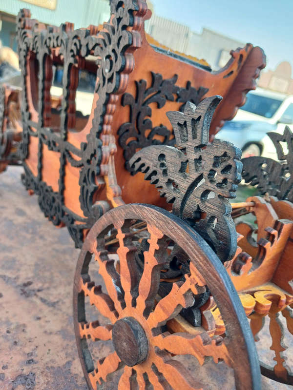 Vintage Handmade Wood Carriage