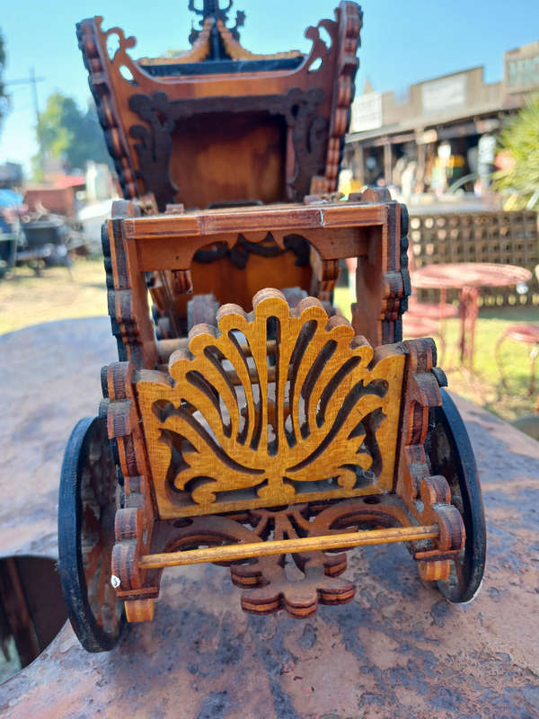 Vintage Handmade Wood Carriage