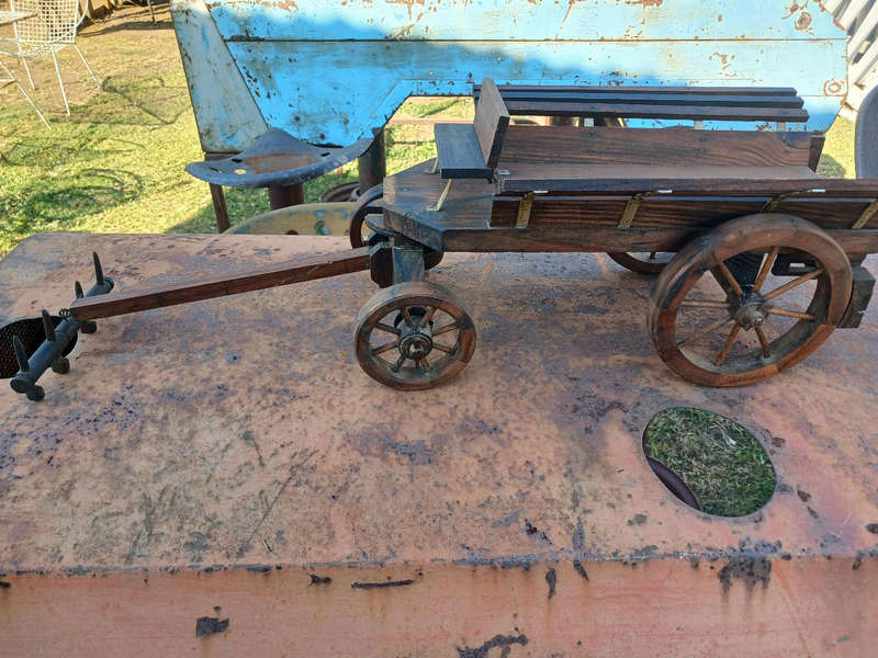 Vintage buck wagon wood