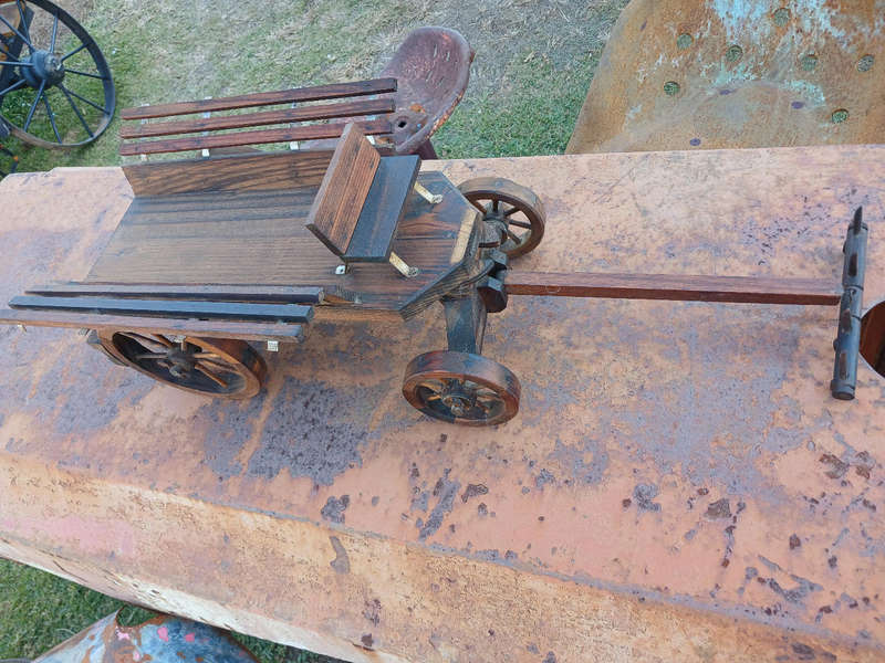 Vintage buck wagon wood