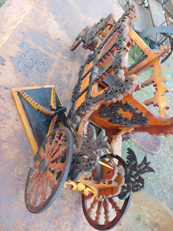 Vintage Handmade Wood Carriage