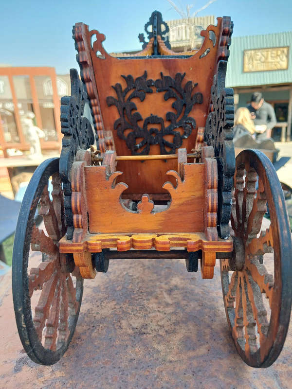 Vintage Handmade Wood Carriage