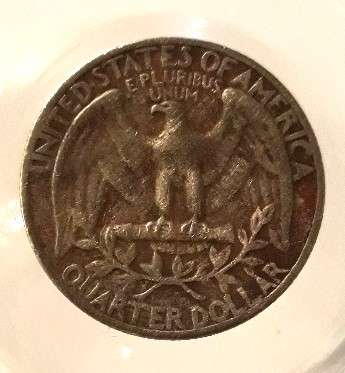 1967 USA Washington Quarter Dollar BLACK COIN very rare and valuable