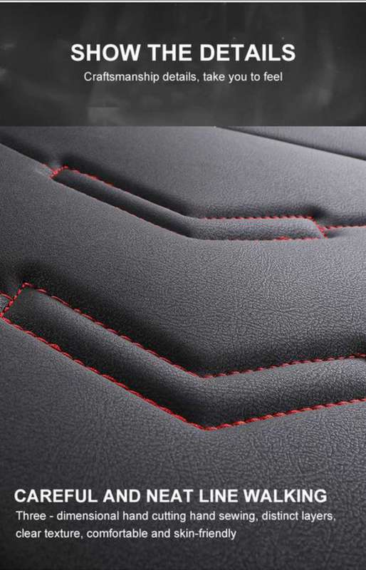 5 Seat Car Seat Cover-Black Red.
