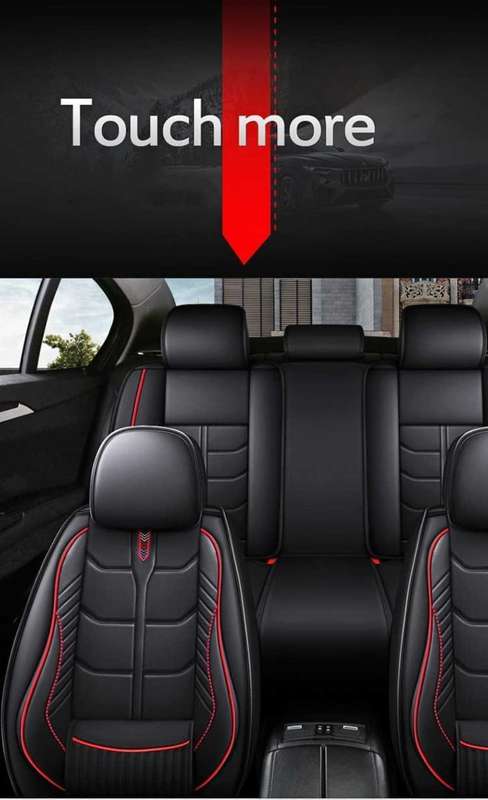 5 Pcs Universal PU Leather Anti-Slip Car Seat Cover,