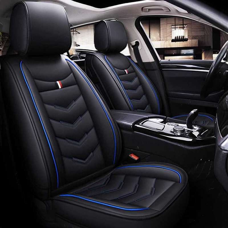 5 Seat Car Seat Cover-Black blue.