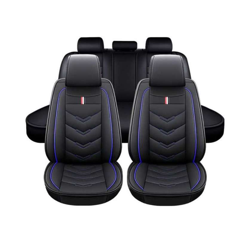 5 Seat Car Seat Cover-Black blue.