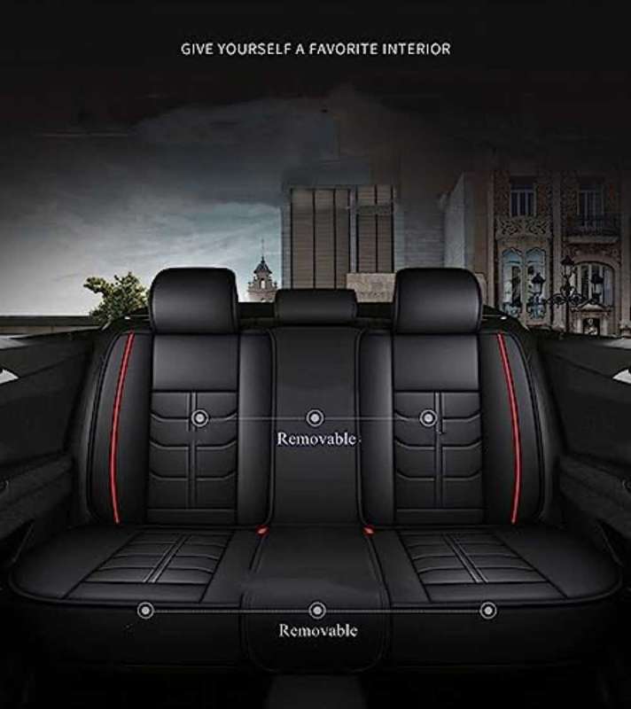 5 Pcs Universal PU Leather Anti-Slip Car Seat Cover,