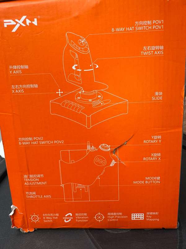 Flight simulator stick
