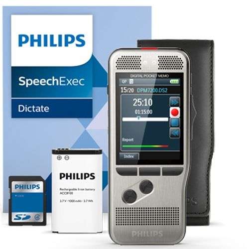 Philips | Dictation Device DSS MP3 4GB SDHC SpeechExec Workflow Software Professional Digital Record