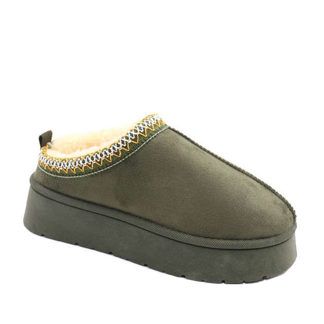 Ladies Embroidered Slip on Mule