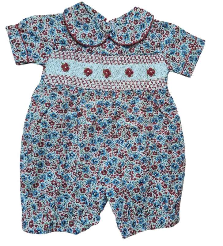 Baby girl Floral Smock Shorty Romper/Jumpsuit 6-12 months/ 1-2 years