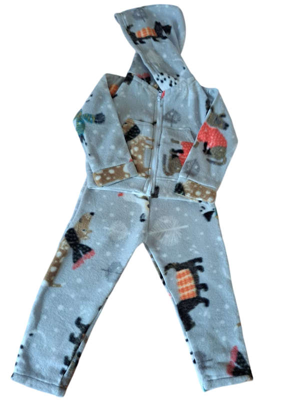 Baby Boys Grey Pyjamas Set Long Sleeve 1-2 years