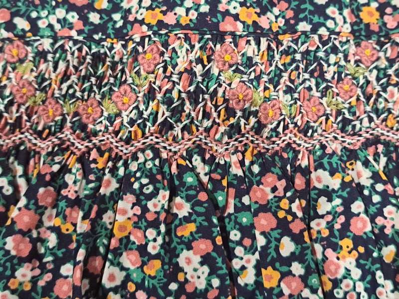 Baby Girls Floral Smock Dress Short sleeve 6-12 months