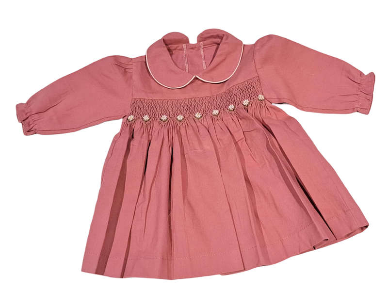 Baby Girls Smock Dress Long sleeve 6-12 months