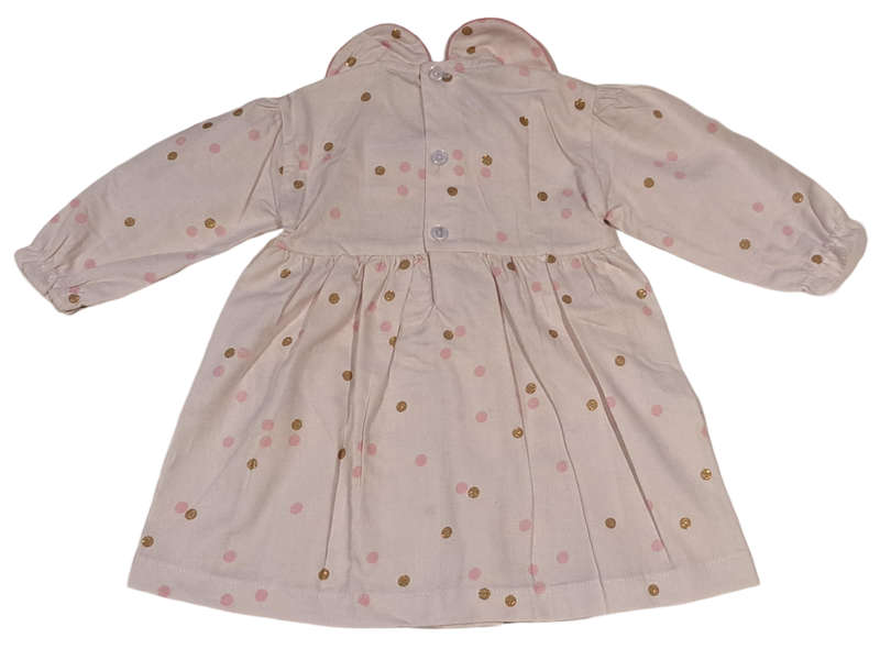 Baby Girls Cotton Smock Dress Long Sleeve 6-12 months