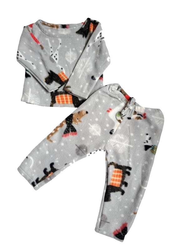 Baby Boys Grey Pyjamas/Sleepwear Set Long Sleeve 6-12 months