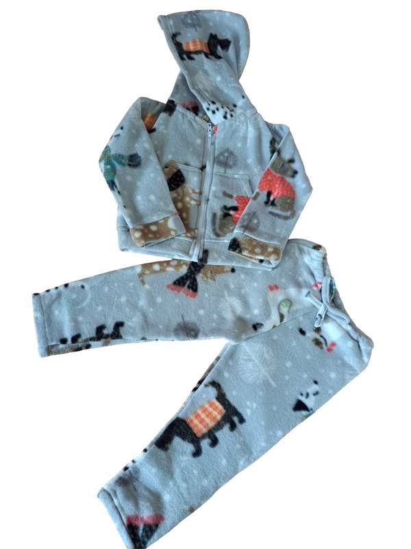 Baby Boys Grey Pyjamas Set Long Sleeve 1-2 years