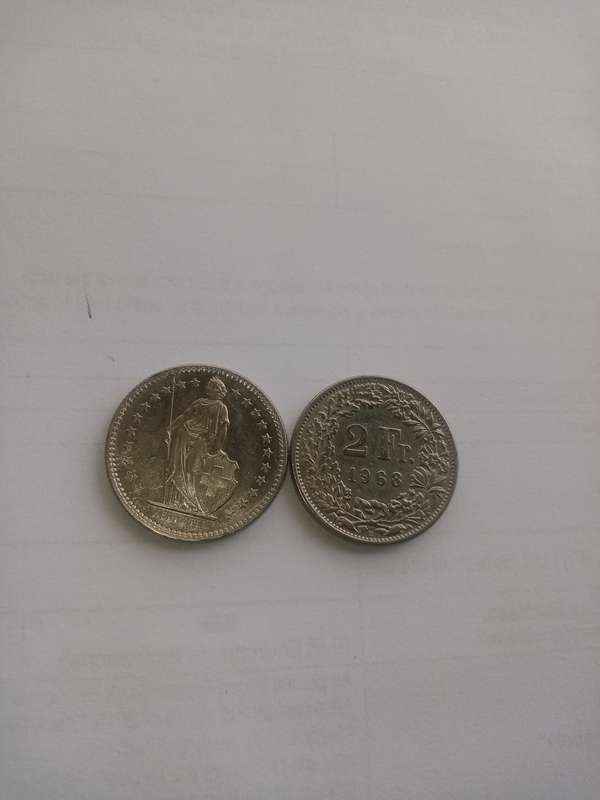 1968 coin Helvetia 2Fr