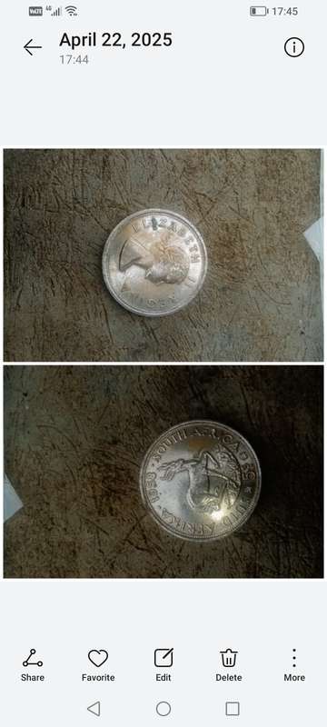 Old 5s south african coin